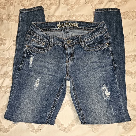 Wallflower Denim - Wallflowers Distressed Denim Skinny Jeans